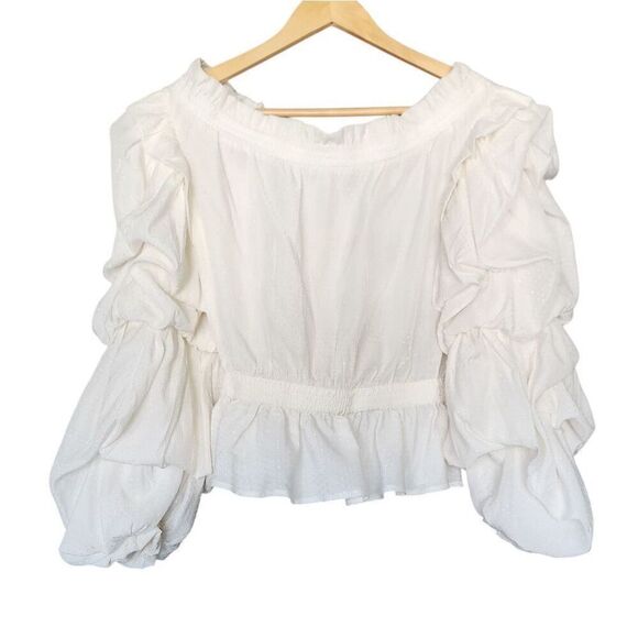 ✨Guess Celestine Off The Shoulder Sz Small Top✨ - Picture 3 of 9